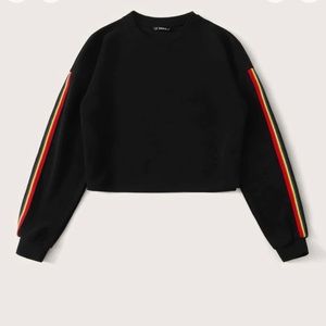 Rainbow Striped Tape Side Pullover